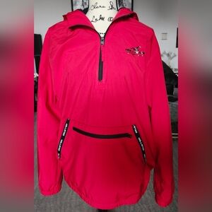Hollister Black and Red Fleece Jacket